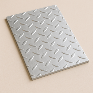 Алюминиевый рифленый лист чечевица 6х700х700 мм АМц в наличии в Орле