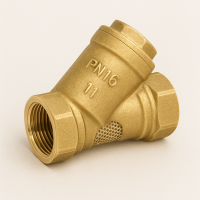 Латунный фильтр сетчатый резьбовой ДУ 15 РУ 20 ГОСТ 15527-2004